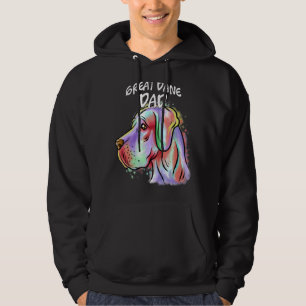 Veste À Capuche Portrait Pop coloré Grand Danse Chien Papa Père