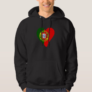 Veste À Capuche Portugal Coeur Portugais Drapeau Hommes Femmes Enf