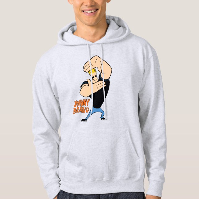 Veste À Capuche Pose de trame photo Johnny Bravo (Devant)