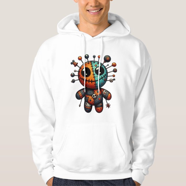 Veste À Capuche Poupées vaudou avec broches et aiguilles (Devant)