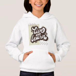 Veste à capuche pour bébé fille avec typographie m