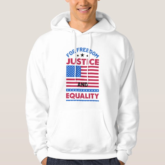 Veste À Capuche Pour la liberté, la justice et l'égalité (Devant)