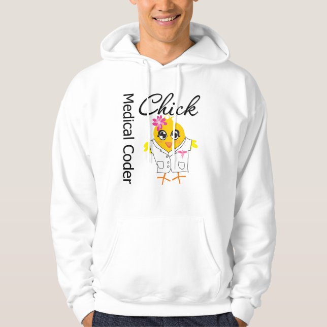 Veste À Capuche Poussin médical de codeur (Devant)