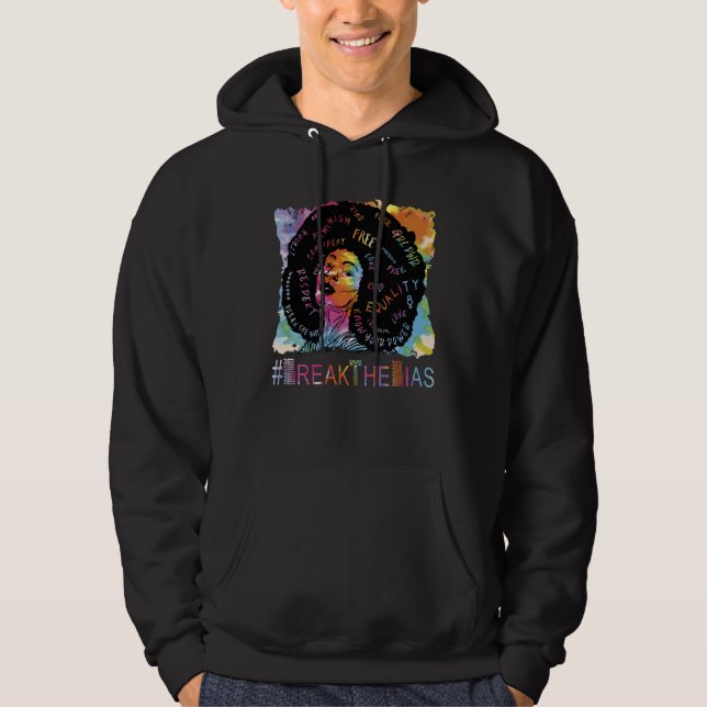 Veste À Capuche Pretty Black History Break the Bias  3 (Devant)