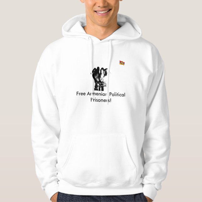 Veste À Capuche Prisonniers politiques arméniens libres ! (Devant)