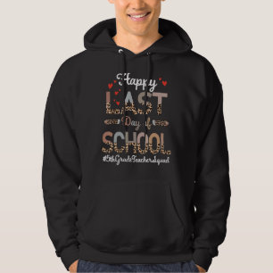Veste À Capuche Professeur de 5e année Joyeux Jour de l'école Leop