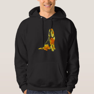 Veste À Capuche Propriétaire de Bloodhound Orange Rétro Vintage Ch