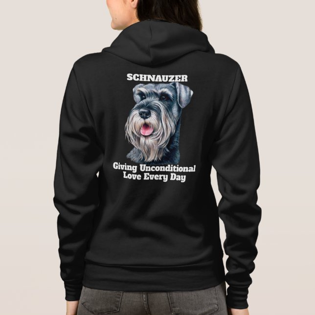 Veste À Capuche Propriétaire d'un animal de compagnie Schnauzer in (Dos)
