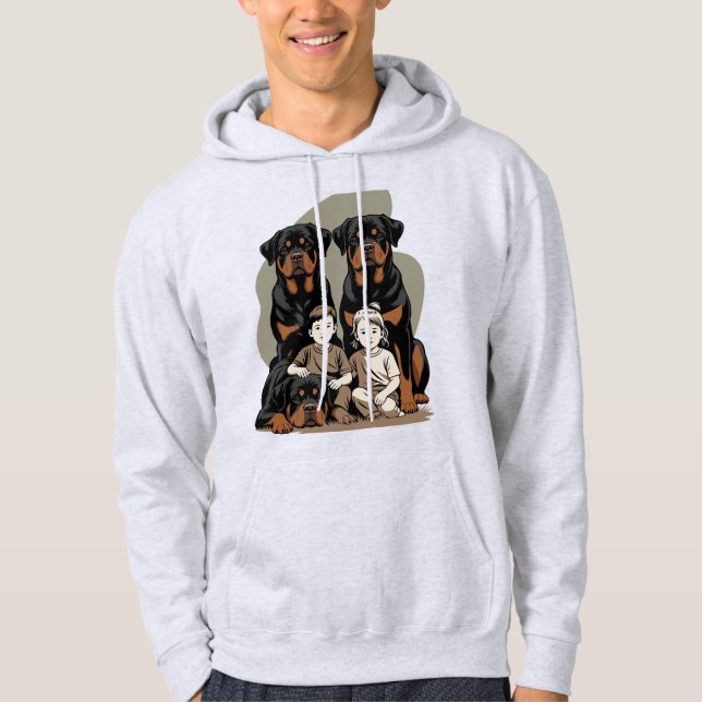 Veste À Capuche protective guard dog, rottweiler (Devant)