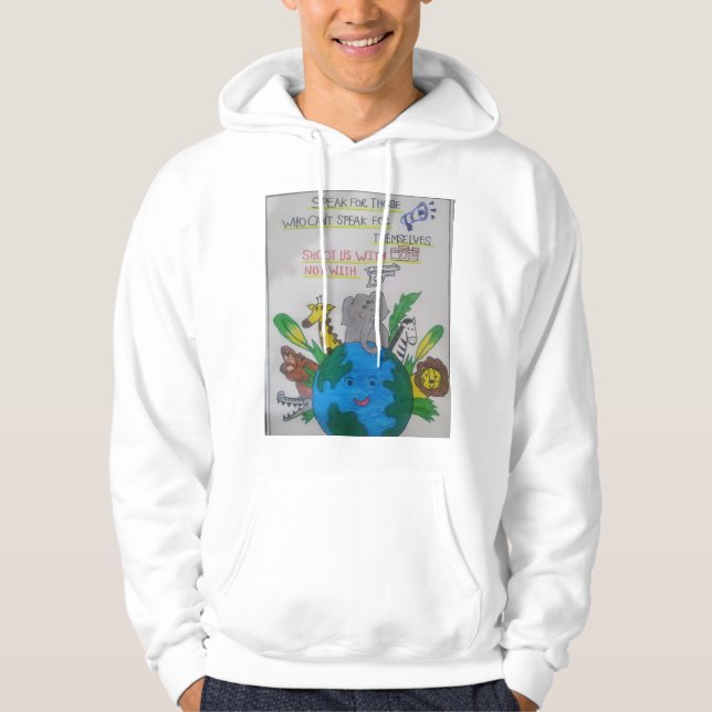 Veste À Capuche "Protéger les pattes, sauver des vies 🐾 🌍" (Devant)