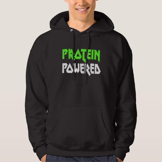 Veste À Capuche Protéine Propreté Facts Entraînement Citation Mens (Devant)