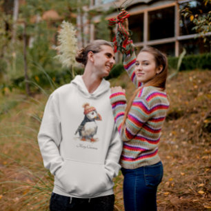 Veste À Capuche Puffin de Noël, personnalisable