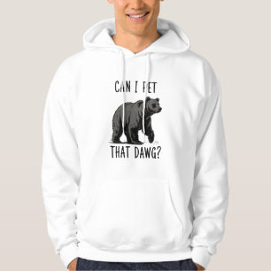 Veste À Capuche Puis-je caresser ce chien ? Ours Mème Drôle de Chi