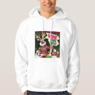 Veste À Capuche Pull de Noël laid Renne et amis