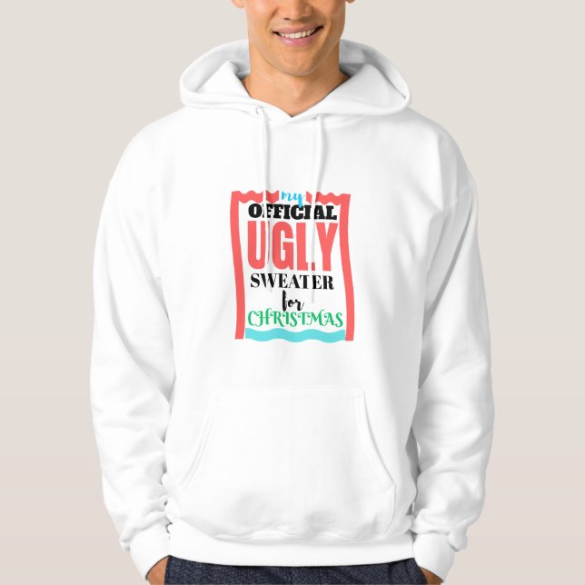 Veste À Capuche Pull moche pour Noël (Devant)
