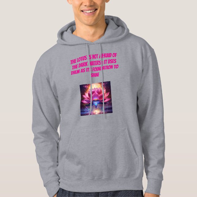 Veste À Capuche Pureté Lotus poussant dans la boue design T Shirt (Devant)