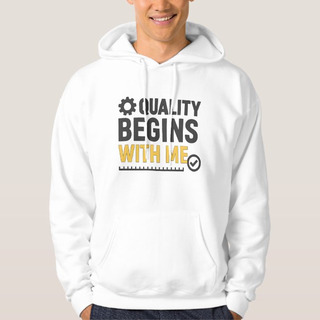 Veste À Capuche Quality Begins With Me Positive Workplace Culture (Devant)