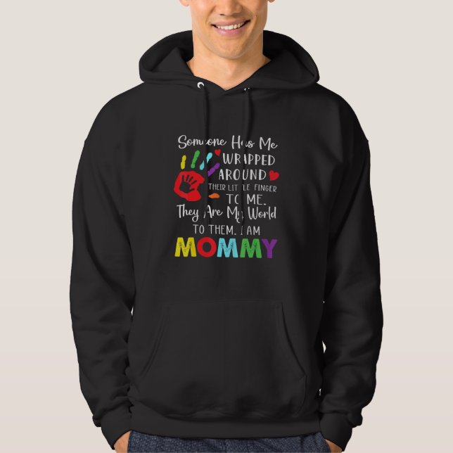 Veste À Capuche Quelqu'Un M'A Emballé Autour De Son Doigt Pour Moi (Devant)