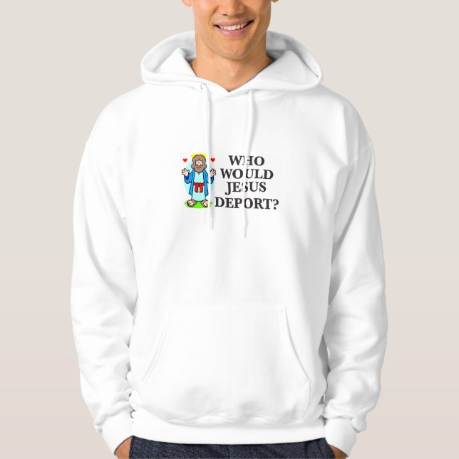 Veste À Capuche Qui Jésus expulserait ? Le sweatshirt des hommes (Devant)