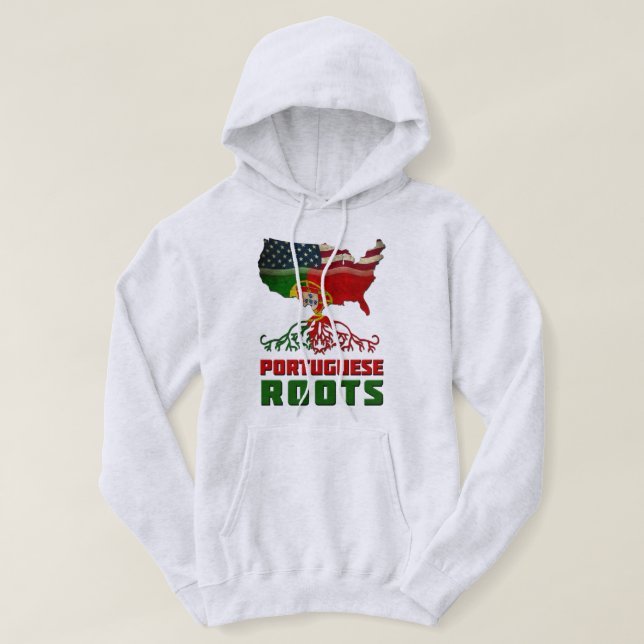Veste À Capuche Racines américaines portugaises (Design devant)