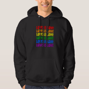 Veste À Capuche Rainbow Pride Ally Love Is Love Lgbt Drapeau Gay P