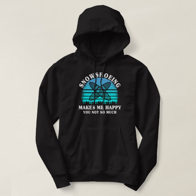 Veste À Capuche Raquette de neige amusante Randonnée Raquette (Design devant)