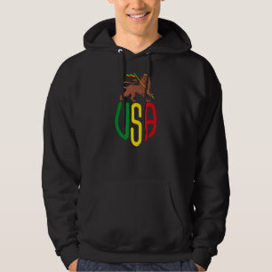 Veste À Capuche Rasta Usa Reggae Music Sion Lion Jamaïque Rastafar