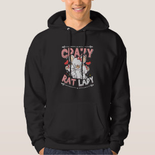 Veste À Capuche Rat fou Lady Cute Rat Maman Animal Rat