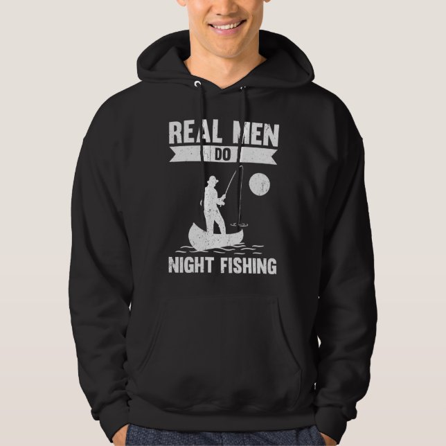 Veste À Capuche Real Men Do Night Fishing (Devant)