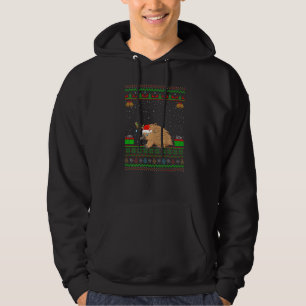 Veste À Capuche Reindeer Santa Chapeau Correspondant Ugly Echidna