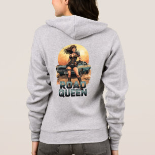 Veste À Capuche Reine de la Route – Guerrière Pin-Up Post-Apocalyp