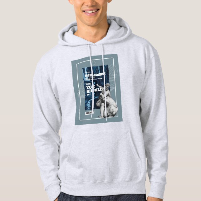 Veste À Capuche Remember Who You Were Authentic Quote hoodie (Devant)