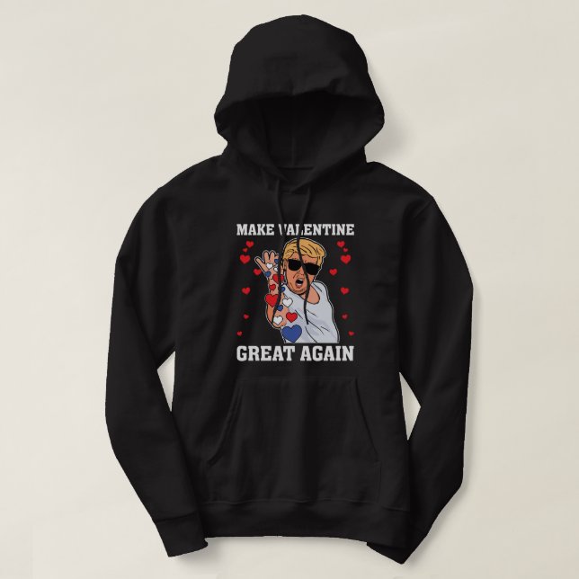 Veste À Capuche Rendre sa grandeur à Valentines Trump Coeurs de se (Design devant)