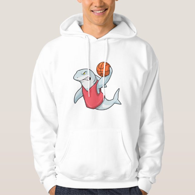 Veste À Capuche Requin aux sports avec basket-ball (Devant)