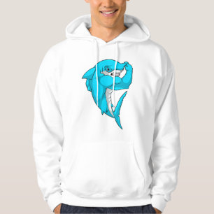 Veste À Capuche requin-marteau en tant que culturiste au Bodybuild