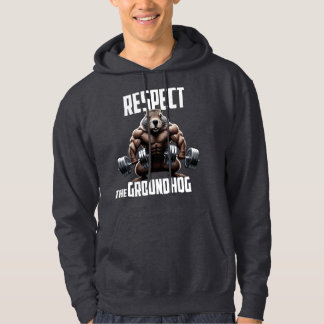 Veste À Capuche respecter le marmotte de fond, Jour du porc de ter