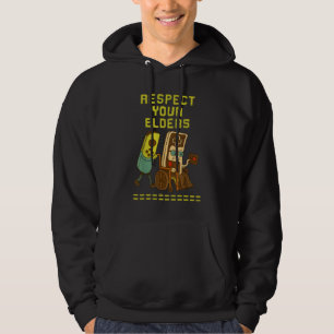 Veste À Capuche Respectez Vos Aînés Rétro Gaming Drôle de Joueur