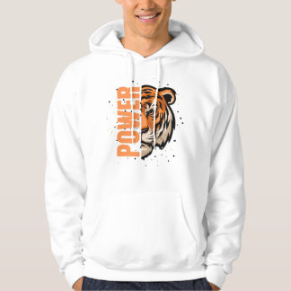 Veste À Capuche Ressentez le pouvoir - Tiger Gras Graphique qui ru