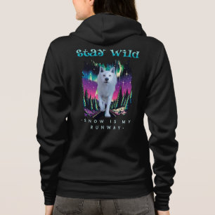 Veste À Capuche Restez Sauvage Loup Arctique