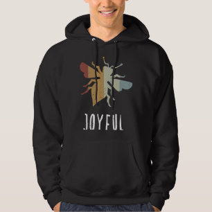 Veste À Capuche Retro Bee Joyful Motivational Be Joyful 1