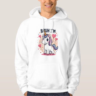 Veste À Capuche Rétro Bruh J'ai 8 Licorne Anniversaire Mignon Rétr