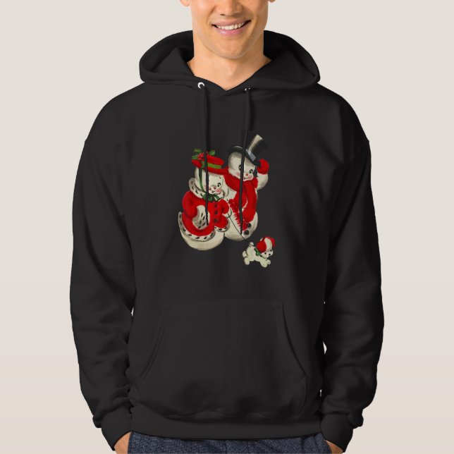 Veste À Capuche Retro Christmas Snowman Classic Snowman Merry Xmas (Devant)