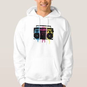 Veste À Capuche Rétro conception de peinture de jet de graffiti d