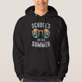Veste À Capuche Retro Dernière Journée D'Écoles Sorties Pour L'Été