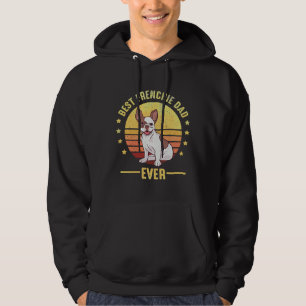Veste À Capuche Retro Meilleur Frenchie Papa Jamais Papa Français