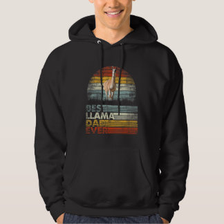 Veste À Capuche Retro Meilleur Llama Papa Jamais Animaux Amoureux