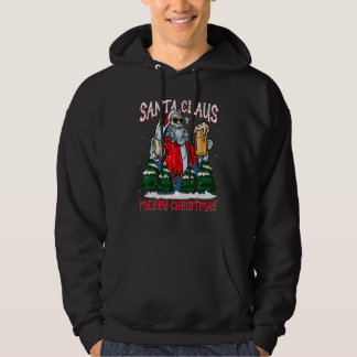 Veste À Capuche Retro Santa Claus tenues Étiquettes Dures Aimer Jo