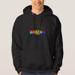 Veste À Capuche Retro Vintage Human Lgbt Rainbow Gay pride Mois L