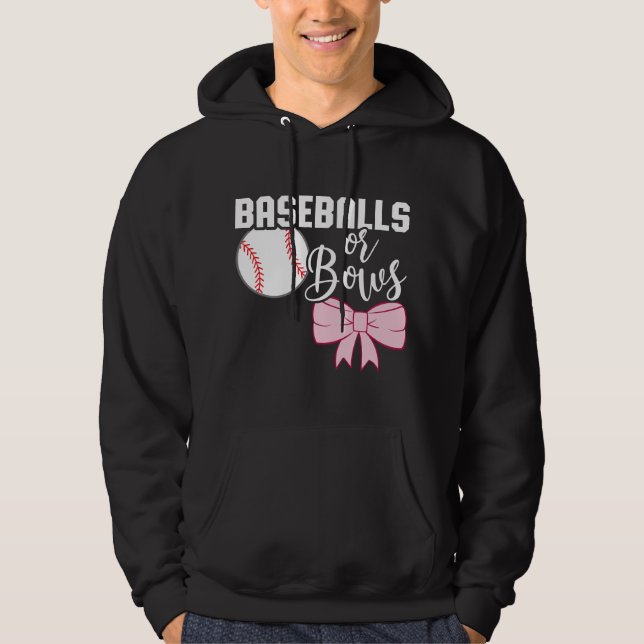 Veste À Capuche Révélation du sexe avec des baseballs ou des nœuds (Devant)