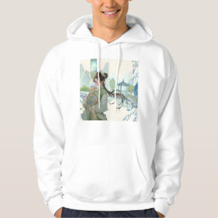 Veste À Capuche Rêverie printanière : grues et fleurs de prunier